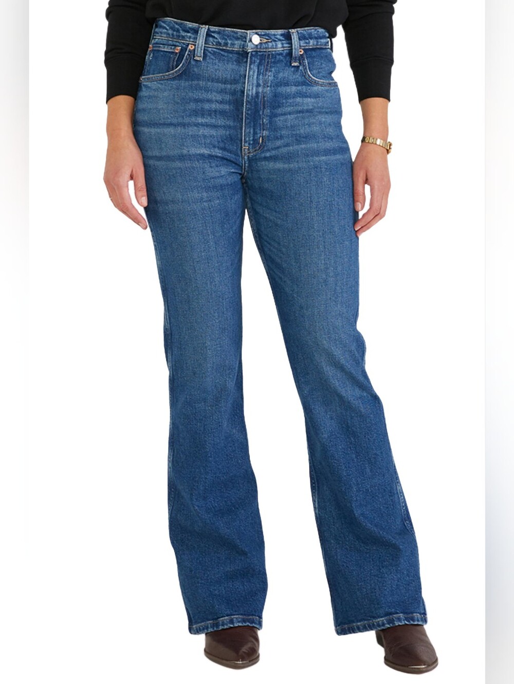 ETICA Anya Modern Flare Leg Jeans In Wetlands Wash 28.